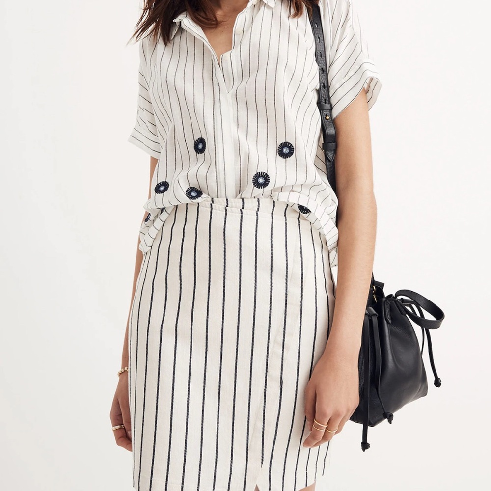 Madewell Faux Wrap Mini Skirt